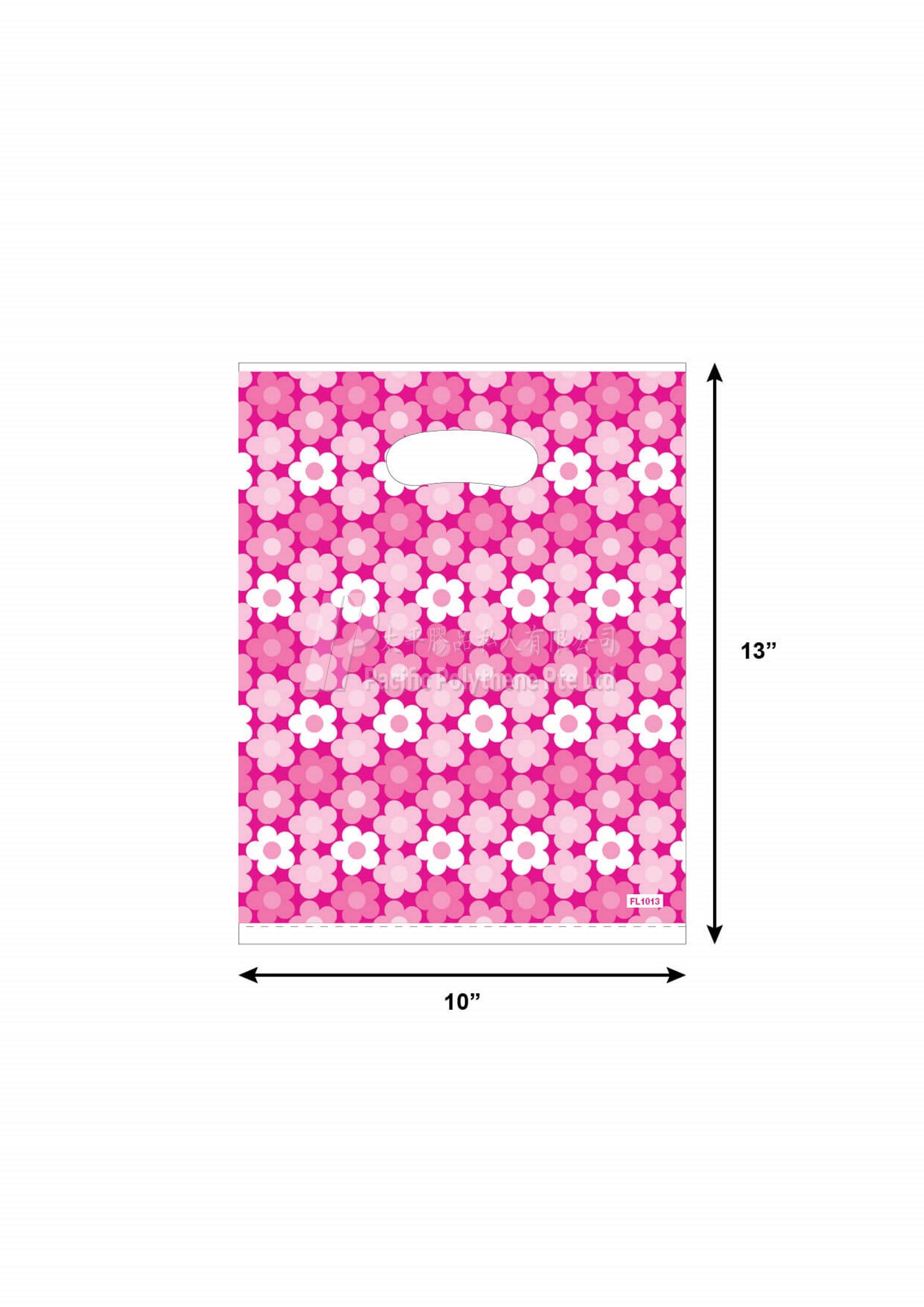 Flower Shopping Bags(Pink) - 10 x 13